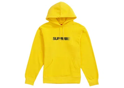 Pre-owned Supreme Men's  Motion Logo Hooded Sweatshirt (ss20) In Lemon