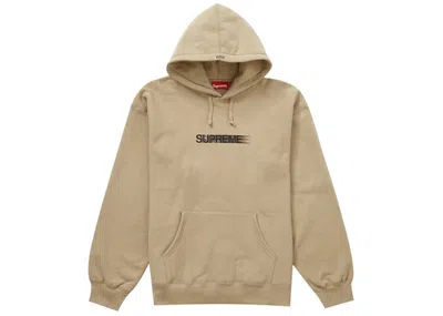 Pre-owned Supreme Men's  Motion Logo Hooded Sweatshirt (ss23) In Dark Tan In Brown