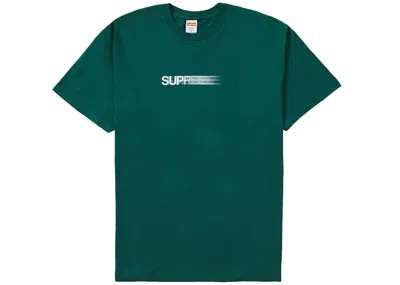 Pre-owned Supreme Men's  Motion Logo Tee Shirt (ss20) In Dark Green