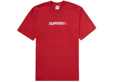 Pre-owned Supreme Men's  Motion Logo Tee Shirt (ss23) In Red