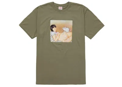 Pre-owned Supreme Men's  Mouse Tee Shirt (ss25) In Olive