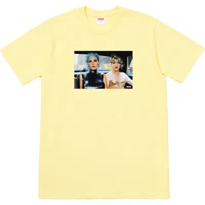Pre-owned Supreme Men's  Nan Goldin Misty And Jimmy Paulette Tee Shirt In Pale Yellow