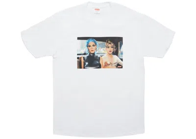 Pre-owned Supreme Men's  Nan Goldin Misty And Jimmy Paulette Tee Shirt In White