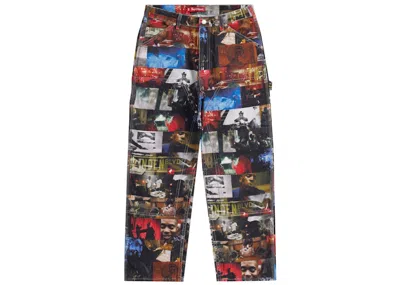 Pre-owned Supreme Men's  Nas And Dmx Collage Double Knee Denim Painter Pant In Multi