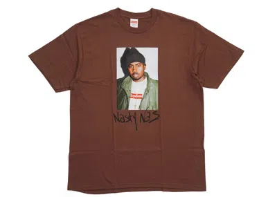 Pre-owned Supreme Men's  Nas Tee Shirt In Brown