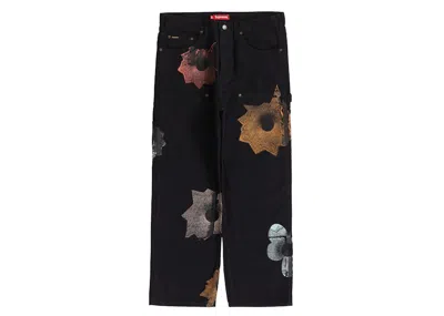 Pre-owned Supreme Men's  Nate Lowman Double Knee Painter Pant In Black