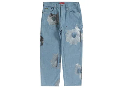 Pre-owned Supreme Men's  Nate Lowman Double Knee Painter Pant In Denim