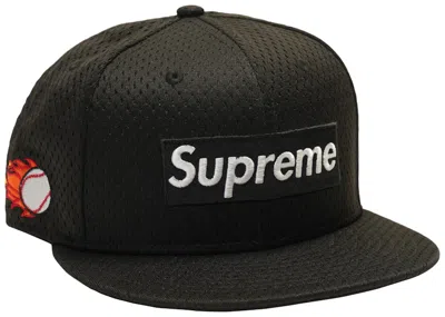 Pre-owned Supreme Men's  New Era Mesh Box Logo Cap In Black