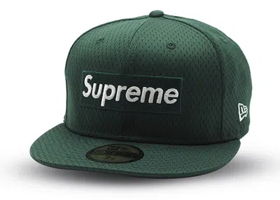 Pre-owned Supreme Men's  New Era Mesh Box Logo Cap In Dark Green