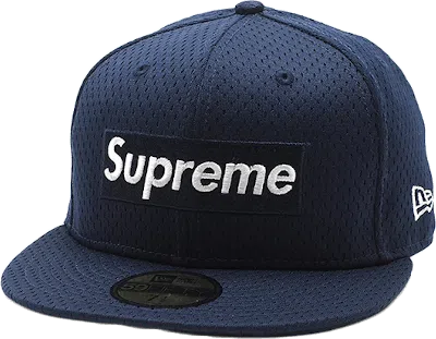 Pre-owned Supreme Men's  New Era Mesh Box Logo Cap In Navy Blue