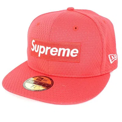 Pre-owned Supreme Men's  New Era Mesh Box Logo Cap In Red