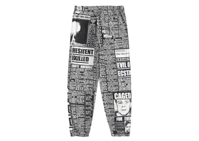 Pre-owned Supreme Men's  Newsprint Skate Pant In Black