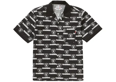 Pre-owned Supreme Men's  Nfl X Raiders X '47 Short Sleeve Shirt In Black