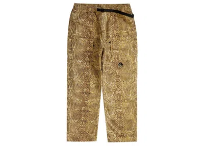 Pre-owned Supreme Men's  Nike Acg Belted Denim Pant In Gold Snakeskin