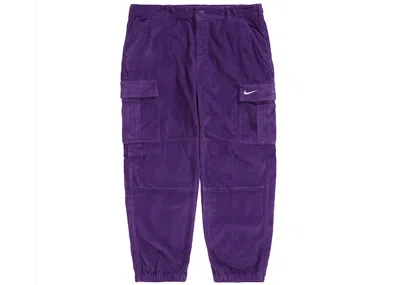 Pre-owned Supreme Men's  Nike Arc Corduroy Cargo Pant In Purple