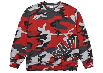 Pre-owned Supreme Men's  Nike Arc Crewneck Sweatshirt In Red Camo