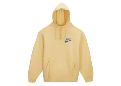 Pre-owned Supreme Men's  Nike Half Zip Hooded Sweatshirt In Pale Yellow