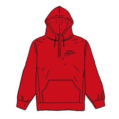 Pre-owned Supreme Men's  Nike Half Zip Hooded Sweatshirt In Red