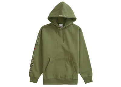 Pre-owned Supreme Men's  Nike Hooded Sweatshirt In Olive In Green