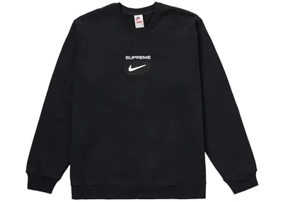 Pre-owned Supreme Men's  Nike Jewel Crewneck Sweatshirt In Black