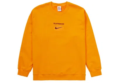Pre-owned Supreme Men's  Nike Jewel Crewneck Sweatshirt In Orange