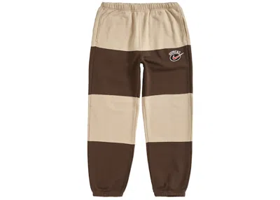 Pre-owned Supreme Men's  Nike Stripe Sweatpant In Tan In Brown