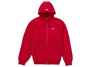 Pre-owned Supreme Men's  Nike Zip Up Hooded Sweatshirt In Red