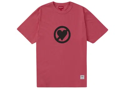 Pre-owned Supreme Men's  No Love Short Sleeve Top In Pink