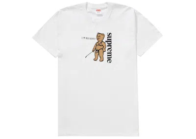 Pre-owned Supreme Men's  Not Sorry Tee Shirt In White