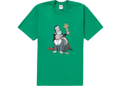 Pre-owned Supreme Men's  Nuns Tee Shirt In Green