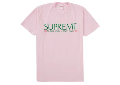 Pre-owned Supreme Men's  Nuova York Tee Shirt In Light Pink