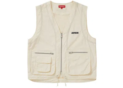 Pre-owned Supreme Men's  Nylon Cargo Vest In Offwhite