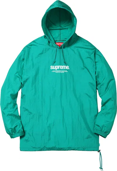 Pre-owned Supreme Men's  Nylon Packable Poncho In Teal