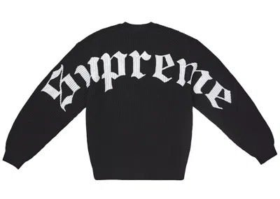 Pre-owned Supreme Men's  Old English Printed Sweater In Black
