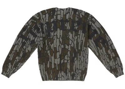 Pre-owned Supreme Men's  Old English Printed Sweater In Mossy Oak Trebark Camo In Multi