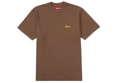 Pre-owned Supreme Men's  Old English Tee Shirt In Brown