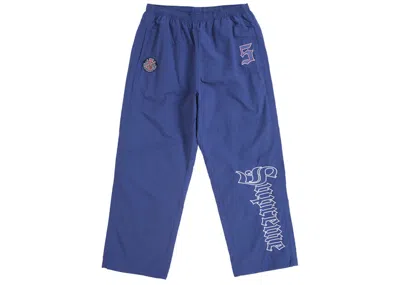 Pre-owned Supreme Men's  Old English Track Pant In Light Navy Blue