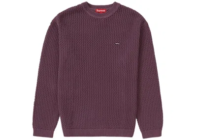 Pre-owned Supreme Men's  Open Knit Small Box Sweater In Dusty Purple