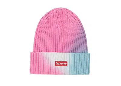 Pre-owned Supreme Men's  Overdyed Beanie (ss19) In Pink Tie Dye