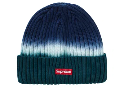 Pre-owned Supreme Men's  Overdyed Beanie (ss19) In Teal Tie Dye