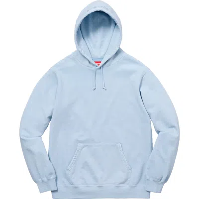 Pre-owned Supreme Men's  Overdyed Hooded Sweatshirt (ss18) In Light Blue