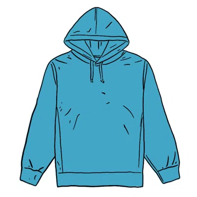 Pre-owned Supreme Men's  Overdyed Hooded Sweatshirt (ss20) In Bright Blue