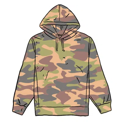Pre-owned Supreme Men's  Overdyed Hooded Sweatshirt (ss20) In Painted Camo In Multi