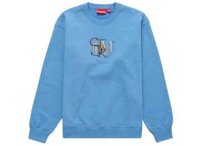 Pre-owned Supreme Men's  Overlap Crewneck Sweatshirt In Light Blue