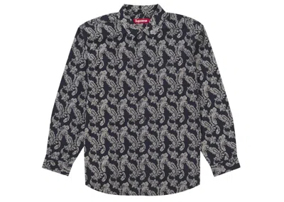 Pre-owned Supreme Men's  Paisley Flannel Shirt In Black