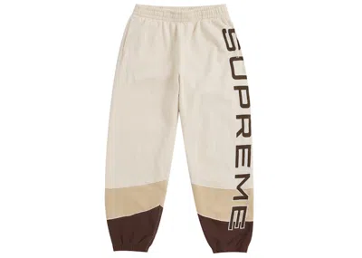 Pre-owned Supreme Men's  Paneled Sweatpant In Natural