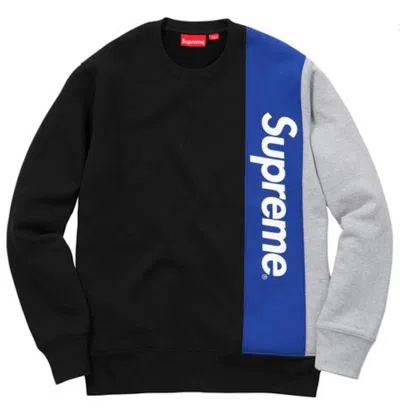 Pre-owned Supreme Men's  Panelled Crewneck Sweatshirt In Black