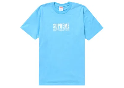 Pre-owned Supreme Men's  Paris Tee Shirt In Bright Blue