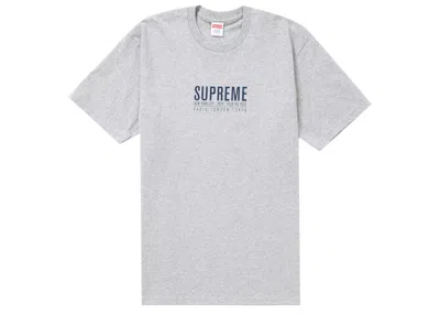 Pre-owned Supreme Men's  Paris Tee Shirt In Heather Grey In Gray