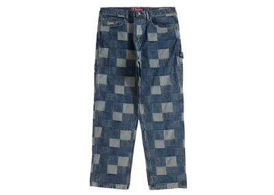 Pre-owned Supreme Men's  Patched Denim Pant In Blue